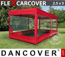Shelter FleX Carcover, 2,5x5 m, Red