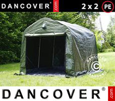Shelter PRO 2x2x2 m PE, with ground cover, Green grey