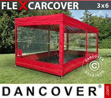 Shelter FleX Carcover, 3x6 m, Red