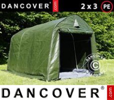 Shelter PRO 2x3x2 m PE, with ground cover, Green/Grey