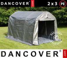 Shelter PRO 2x3x2 m PE, with ground cover, Grey