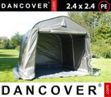 Shelter PRO 2.4x2.4x2 m PE, with ground cover, Grey