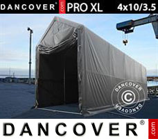 Shelter PRO XL 4x10x3.5x4.59 m, PVC, Grey