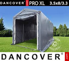 Shelter PRO XL 3.5x8x3.3x3.94 m, PVC, Grey